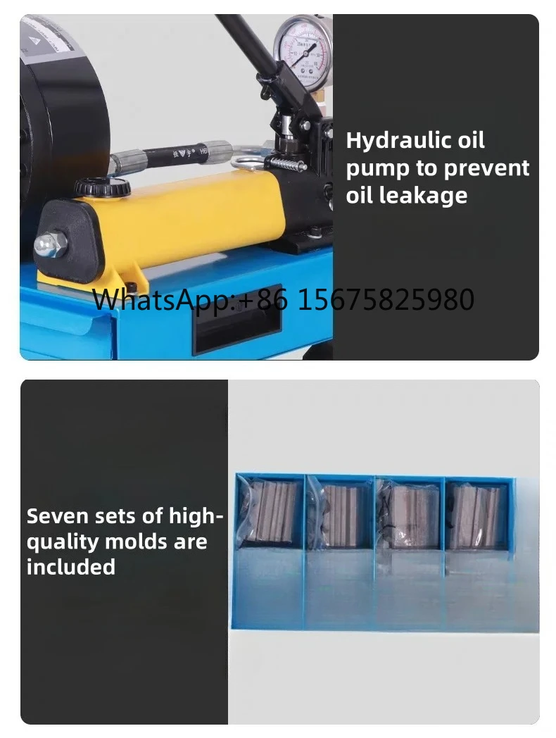 Custom Logo 1'' Mini Portable Manual Hand Pipe Pressing Machine 35kg Hose Crimping Machine