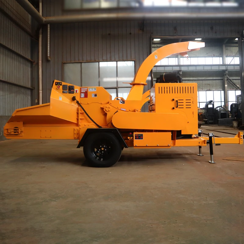 Factory Price Branch Wood Chipper Crusher Machine Chain Feeding Mobile Wood Chipper Large Wood Infeeding Chipper Shredder