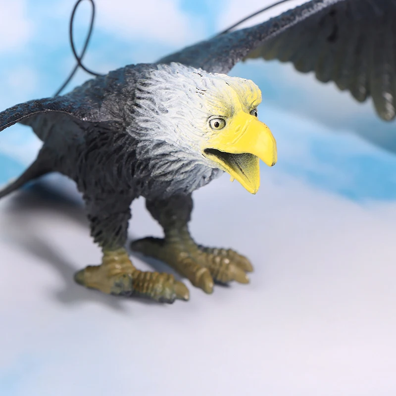 1 Stück Outdoor-Adlerfigur, hängende Vogelabwehr, Kunststoff-Adlerornament, lebensechte fliegende Vogel-Falke-Lockvogel-Garten-Vogelscheuche – Detail 20