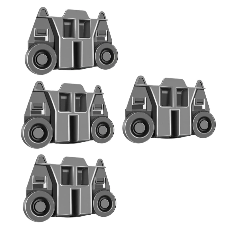 M6CB 4 قطع W10195417 رف غسالة الأطباق عجلة دوارة مقاومة للحرارة تركيب سريع #5