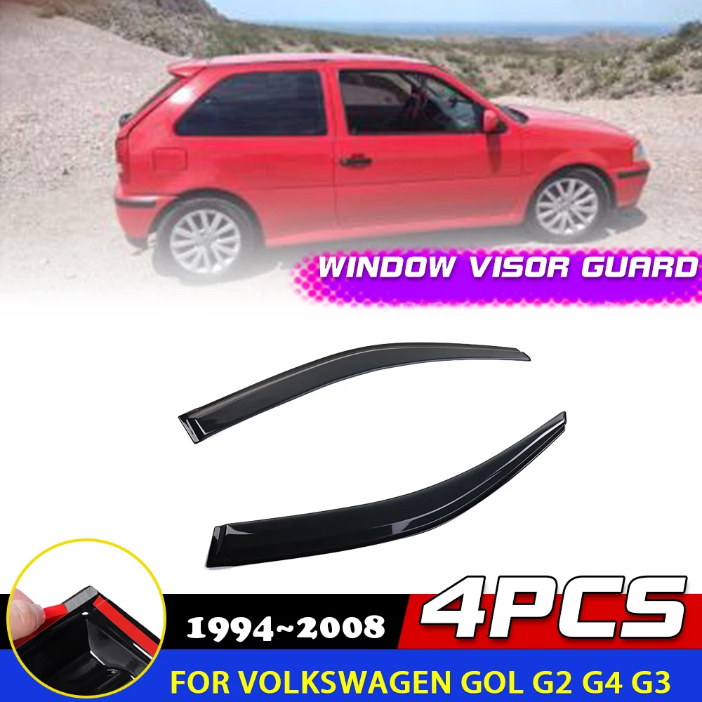 

Windows Visor for Volkswagen VW Gol Pointer Saveiro 2Door G2 G4 G3 1994~2008 Smoke Deflector Awnings Sun Rain Eyebrow Accessorie