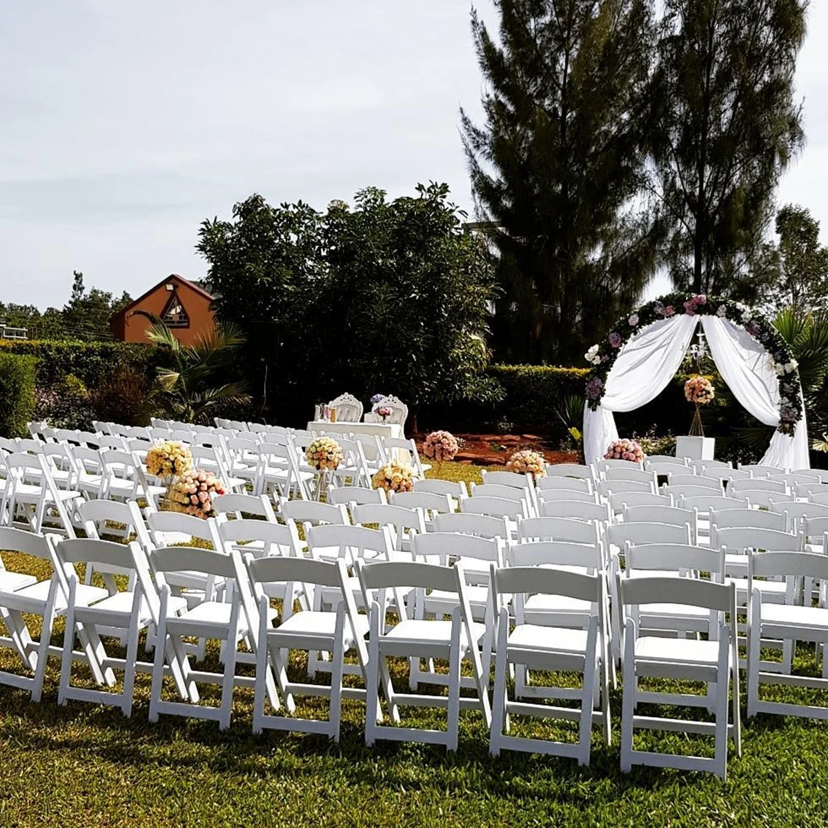 

30pcs)wholesale O back white plastics event decor rental wedding chairs for dinner table set 131