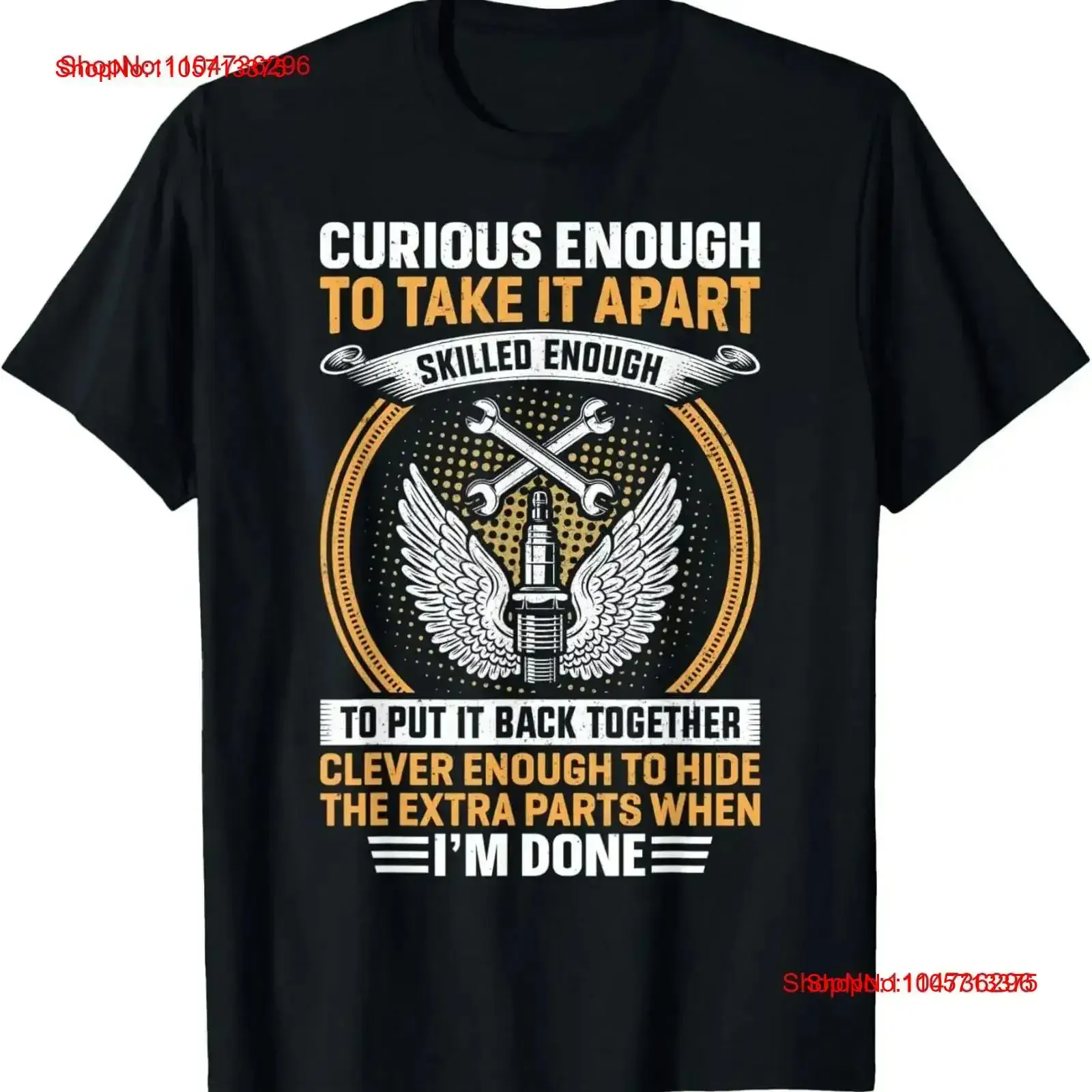 Curious Enough To Take It Apart Skilled Put T Shirt vintage Washed streetwear graphic Top For Everyday Wear Casual vintage
