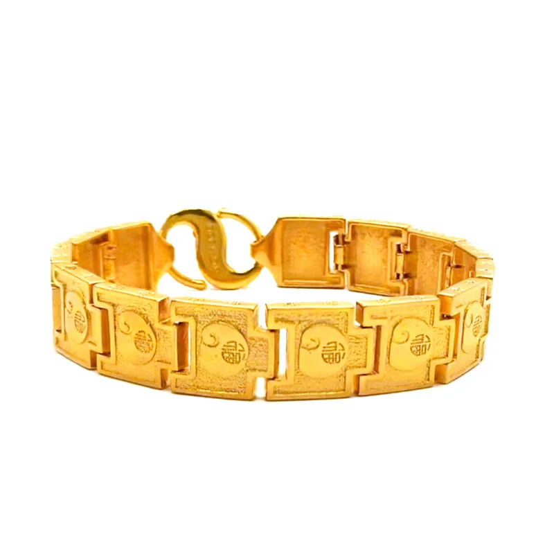 9999 gold auspicious charm bracelet fashionable lucky elephant fortune watch chain