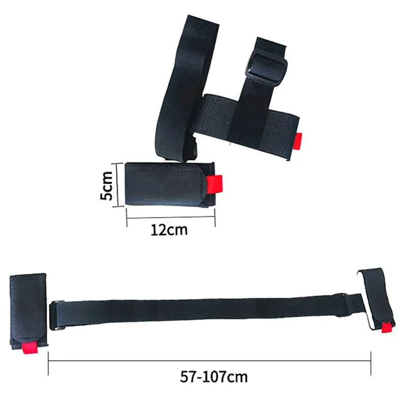 Nylon Skiing Bags Adjustable Pole Shoulder Hand Carrier Lash Handle Straps Porter Hook Loop Protecting For Ski Snowboard image 4