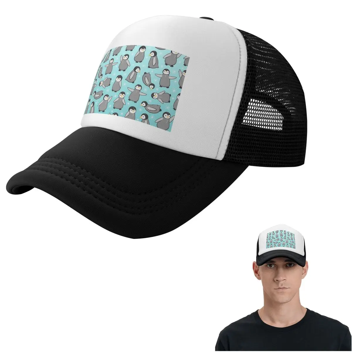 Penguin Chicks Cap Casual Mesh Baseball Caps Adjustable Hat Hip Hop Summer Unisex Baseball Hats