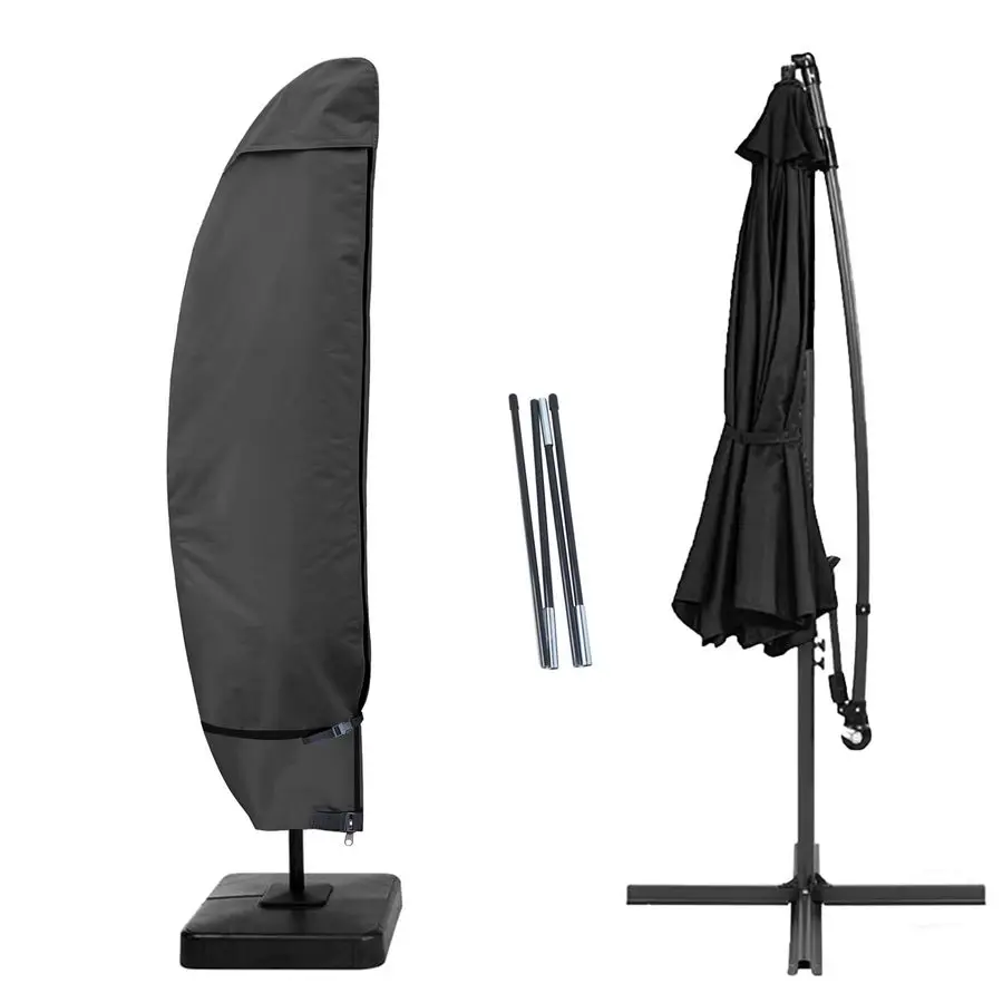 

Patio Umbrella Cover Outdoor Waterproof Garden Offset Banana Parasol Cover Fits Cantilever Offset Umbrella 7.511.5 Feet, Black