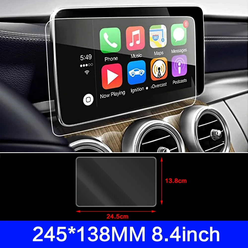 For Mercedes Benz C Class W204 W205 C180 C200 C220 C250 C300 Car GPS Navigation LCD Screen Tempered Glass Protective Film