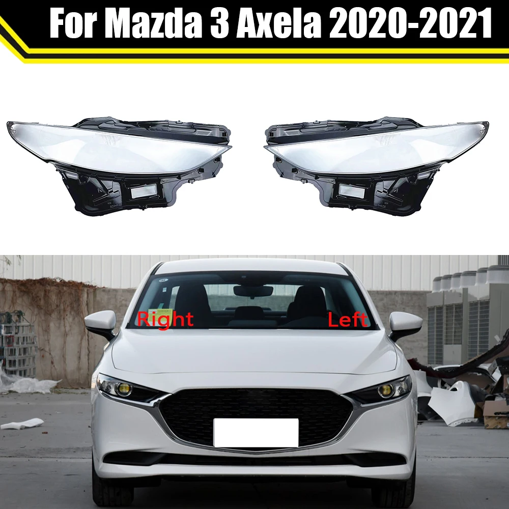 

Transparent Light Case For Mazda 3 Axela 2019-2021 ​Car Front Headlight Lens Cover Auto Headlamp Lampshade Glass Lamp Shell Caps