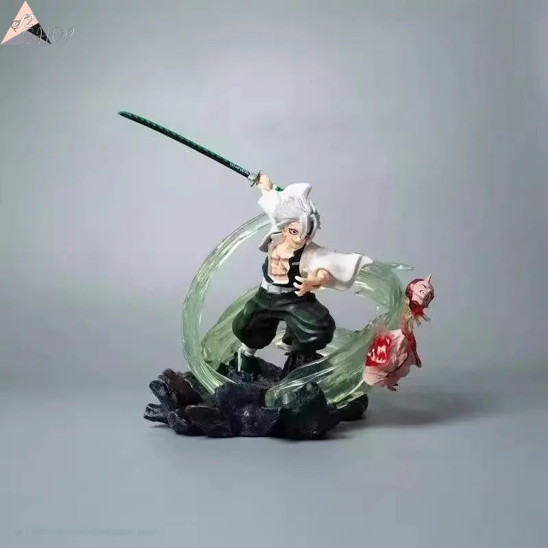 

Demon Slayer Sanemi Shinazugawa Figure Wind Hashira LED Light Up Statue Anime Collectible Model Gift