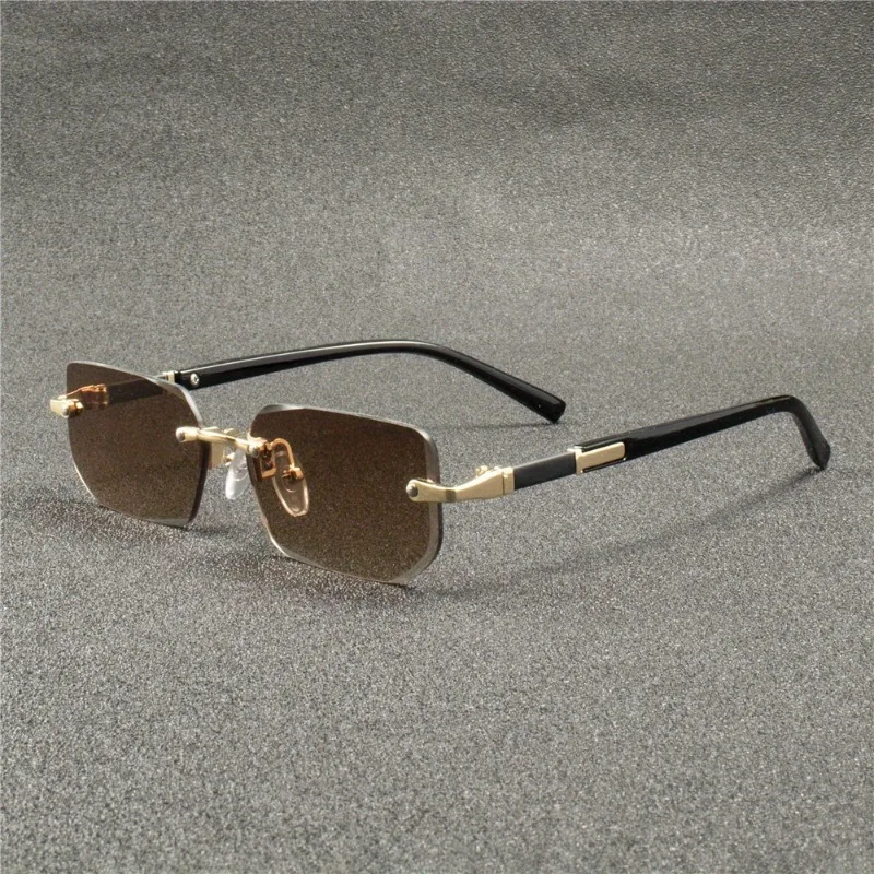 

8PCS Square Borderless New Trendy Versatile Glasses Retro Fashion Glasses
