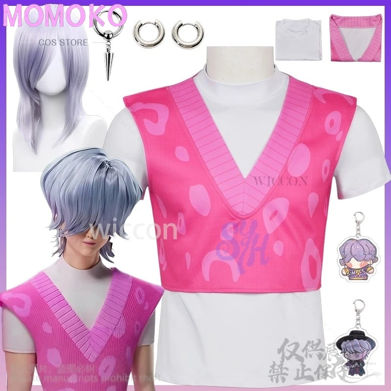 

Аниме фильм Kpop Demon косплей Mystery костюм Saja Boys Soda Pop Pink Kawaii Idol Deep V сексуальный вязаный кардиган без рукавов 코스프레