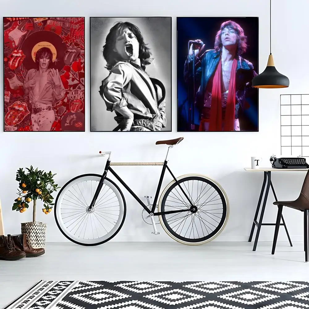 musician rock Mick Jagger Poster Modern Living Room Artwork & Beautiful Home Decor Style