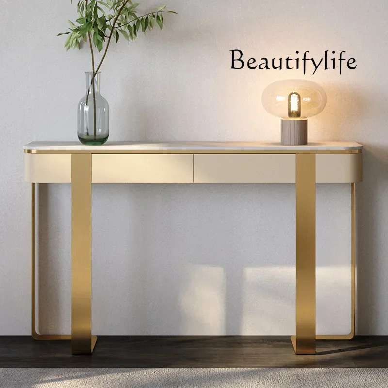 U Slab Entrance Entrance Cabinet Light Luxury Modern Simple Entrance Hall End View Table Partition Platform