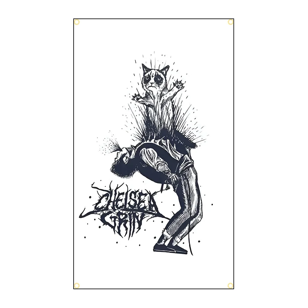 3X5FT Chelsea Heavy Metal Music Grins Hip Hop Flag Polyester Printed Home or Outdoor Decoration Banner Gifts