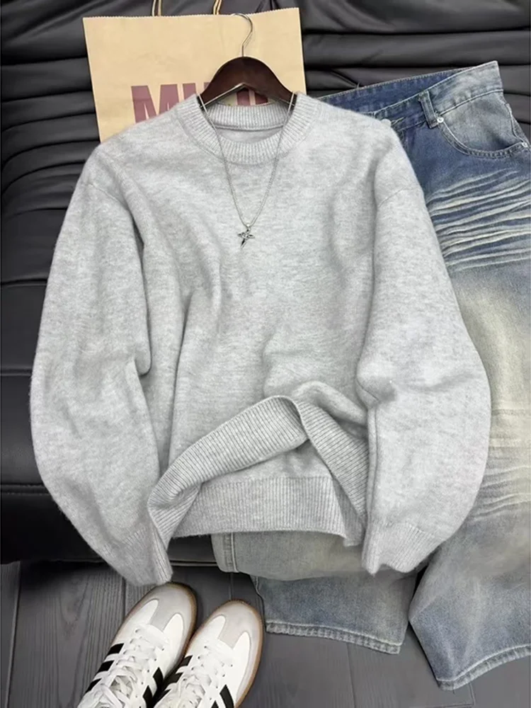 

Cleanfit Men's Knitted Sweater Soft Cozy Base Layer irt Lazy Sle Autumn Winter Long Sve round Ne Color