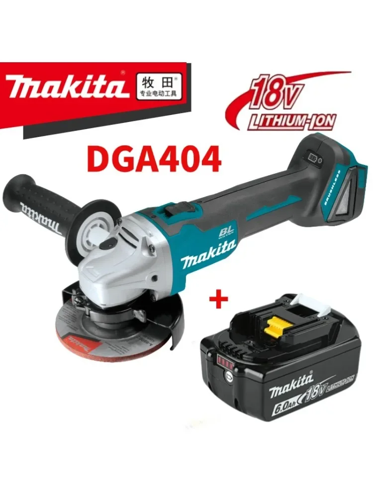 18 V Makita 125 DGA404 Borstelloze Lithium Elektrische Haakse Slijper Oplaadbare Snijmachine High Power Polijstmachine - afbeelding 2