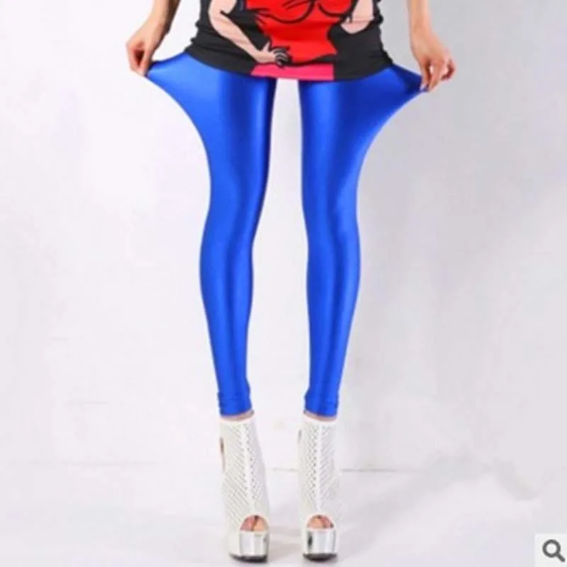 High Elastic Skinny Leggings Pencil Pants Slim Plus Size Trousers Shiny Yoga Pant For Female Sexy Skin Friendly Tight Legging