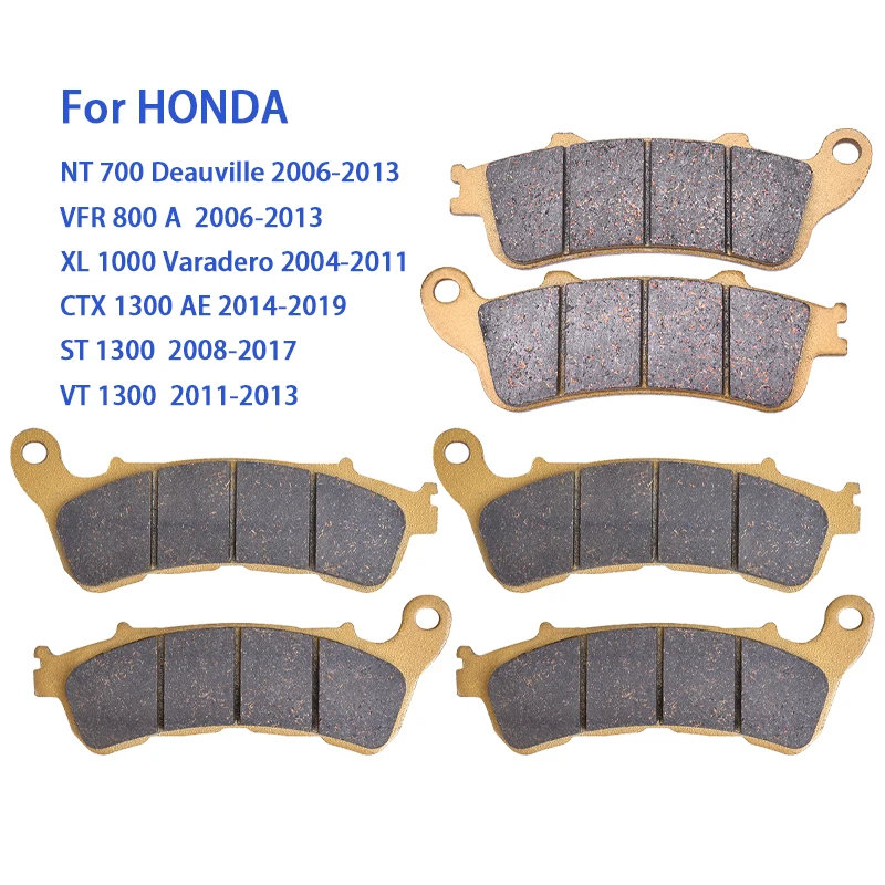 Pastillas de freno delanteras y traseras para motocicleta HONDA VFR800 NT700 XL1000 CTX1300 ST1300 VT1300 VFR 800 A NT 700 XL 1000 CTX ST VT 1300 AE