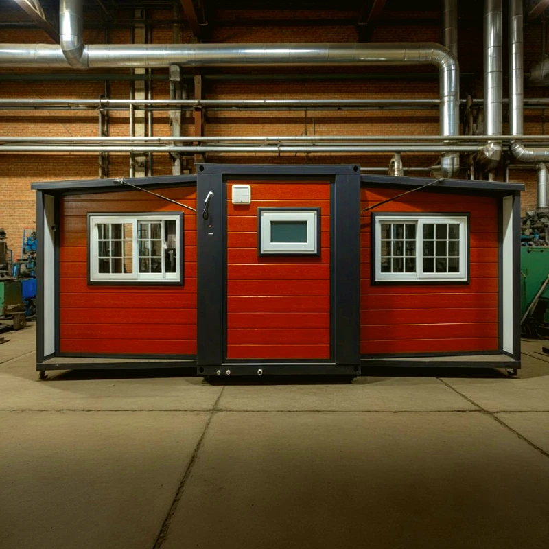 غرفة قابلة للطي حاوية قابلة للتوسيع منزل متنقل صغير 20 قدم 40 قدم شرفة منزل جاهز سقف فولاذي 2 3 4 5 غرفة نوم