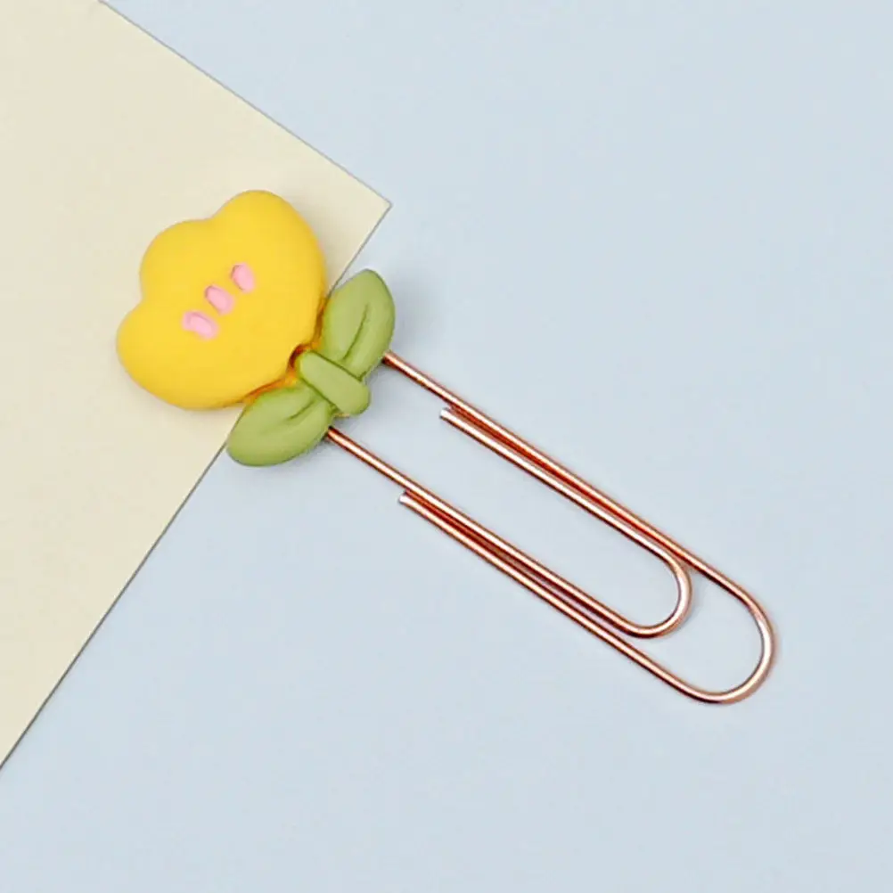 

12Pcs Flower Bookmarks Stylish Metal Bookmark Clips Cute Floral Design for Students School Office Stationery Supplies Page