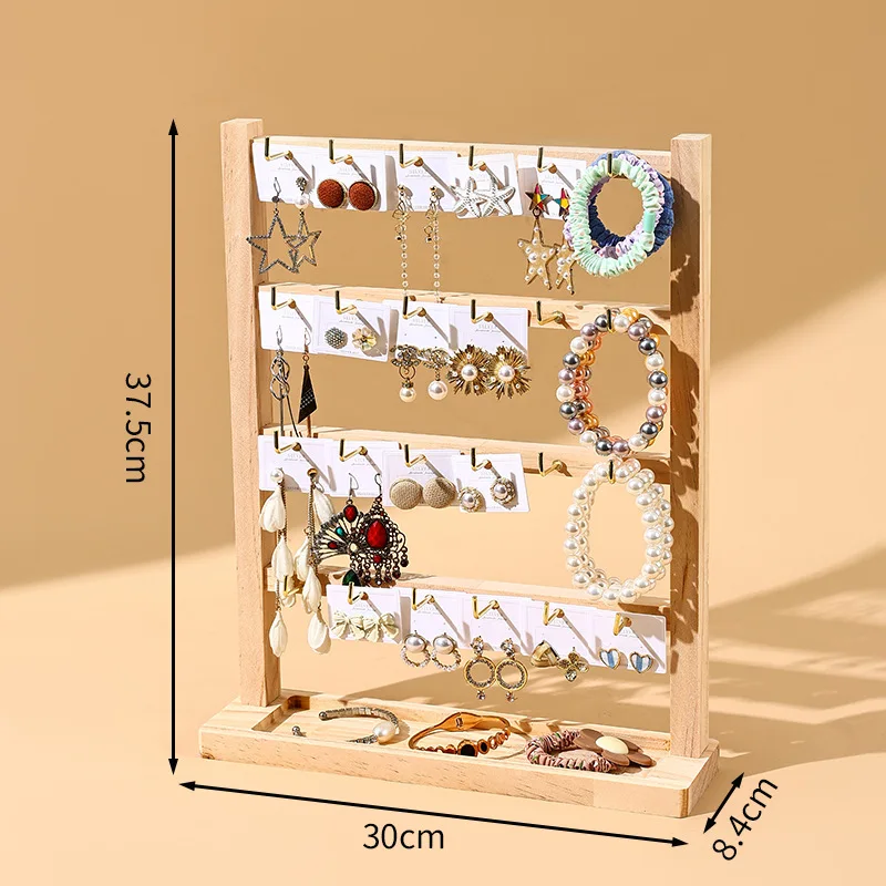 Jewelry Organizer Multi Tiers Jewelry Holder Jewelry Display Stand Earring Holder with Hooks for Rings Bracelets Showcase