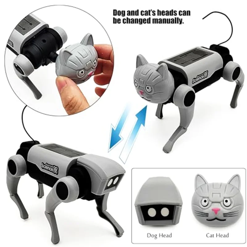 Robot Anak-anak Mainan Anjing Mekanis Remote Control Pengajaran Sains DIY Model Perakitan Mainan Set Listrik untuk Hadiah Anak Laki-laki