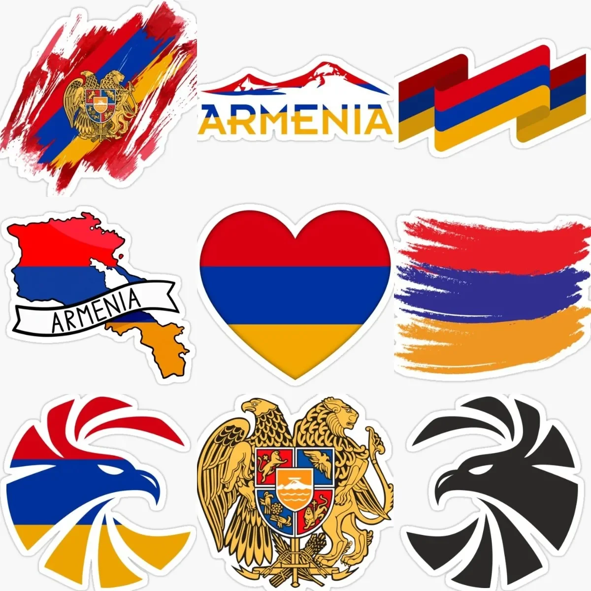 

Armenia Flag Map National Emblem Eagle Stickers Window Laptop Motorcycle Off Road Car Truck Bicycle Wall Room Decal Assecories
