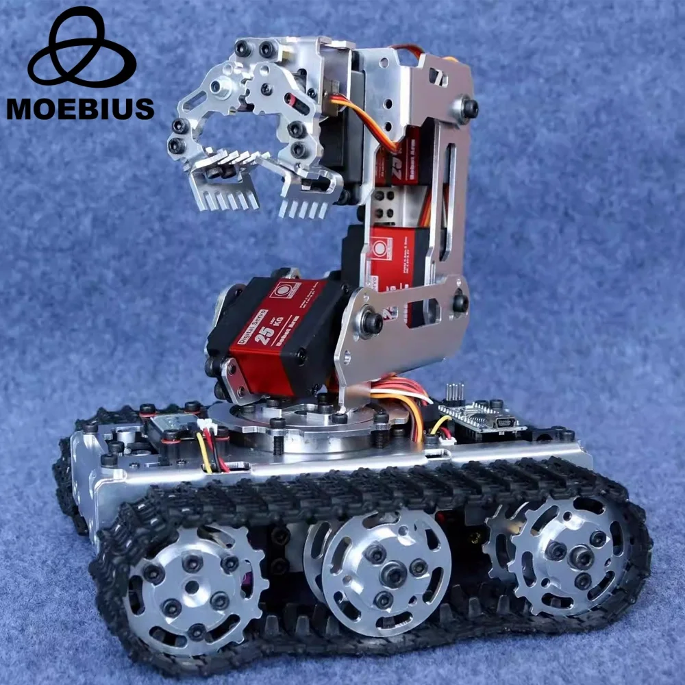 Aplicación de Control de Joystick, brazo de Robot móvil, chasis de tanque de coche con servomotor Digital de 20KG, manipulador Arduino DIY, piezas de brazo mecánico
