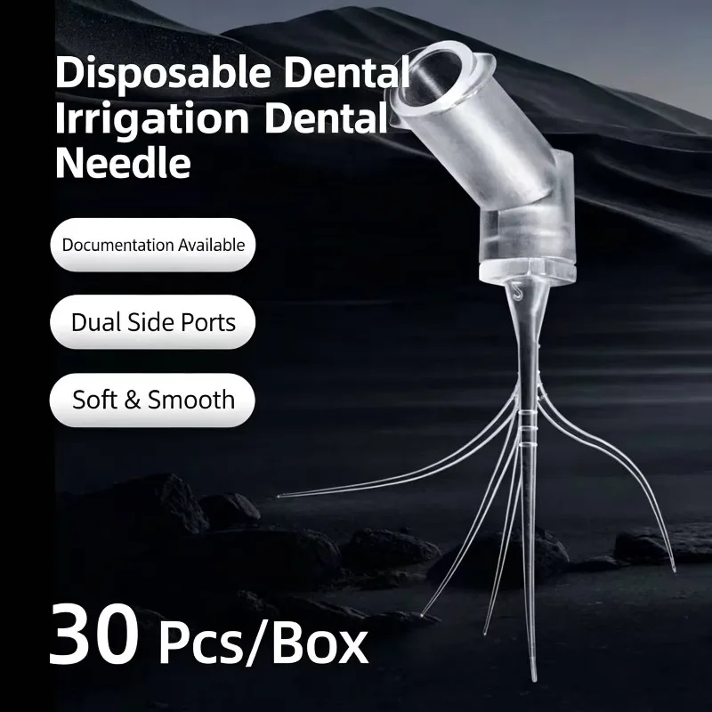 Dentistry 30 Pieces Disposable Root Canal Flushing Hair Needle Medical Oral Care Cleaning Soft Flexible Temperature Disinfection