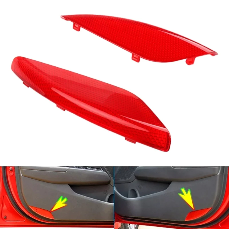 

2Pcs Car Rear Inside Door Trim Reflector Left/Right Side For Hyundai Elantra 2016-2020 92631-B3000 92641-B3000