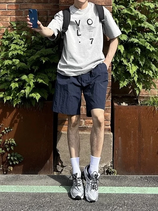 سراويل صيفية فضفاضة للرجال سريعة الجفاف بطول الركبة بطول خمسة أرباع سراويل غير رسمية برباط على الطراز الأمريكي القديم #4