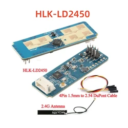 HLK-LD2450 24G MM Wave Human Body Motion Tracking traiettoria modulo sensore Radar distanza di rilevamento 8M Smart Home cavo da 2.54mm