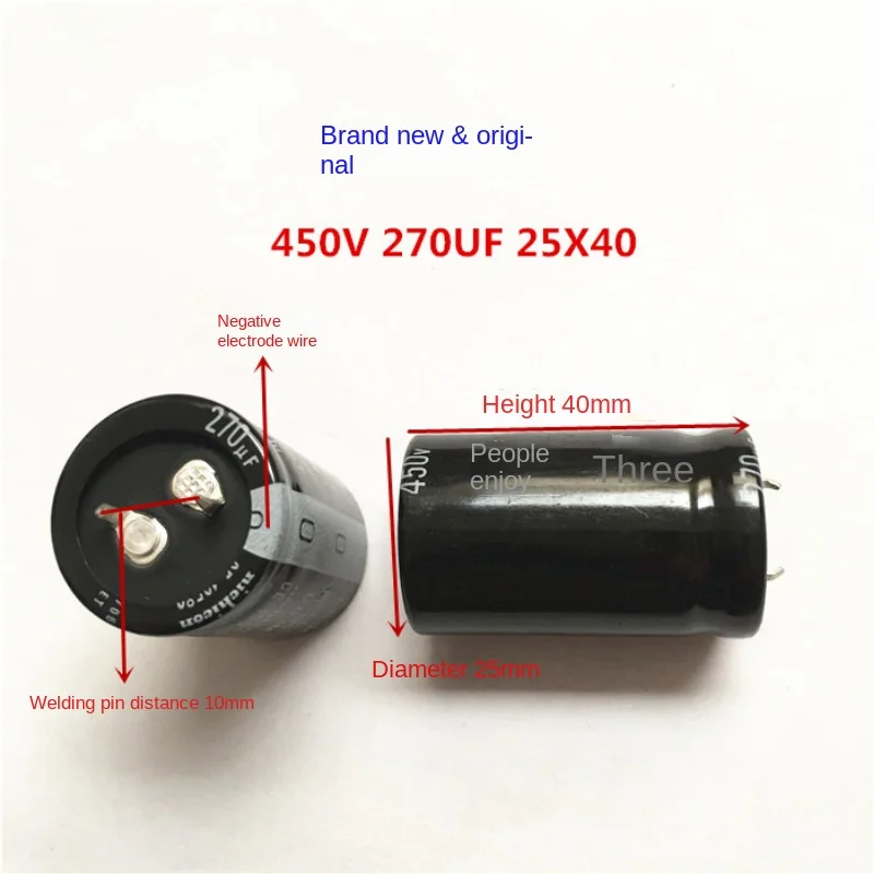 (1PCS)450V270UF 25X40 니치콘 전해 커패시터, 270UF 450V 25*40 GG 시리즈 105 도