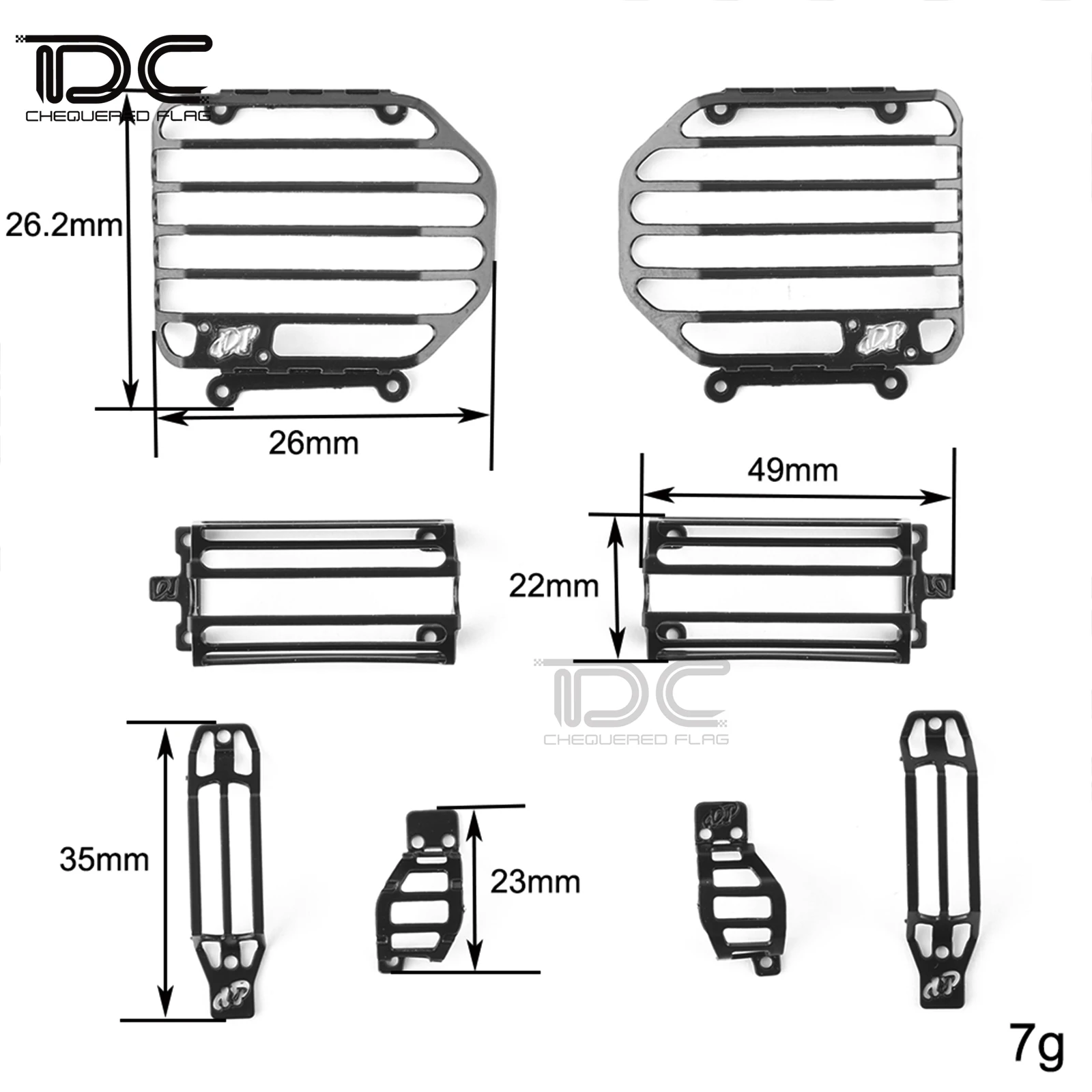 Metal Light Cover Kit 1/10 for Defender D90 D110 Front Rear Protect Lamp Grille Scale RC Crawler Car Upgrade