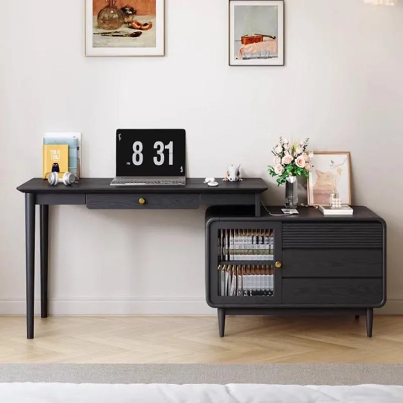 Italian Office Computer Table Study Home Storage Writing Wooden Study Computer Desks Side Luxury Scrivania Trendy Furniture