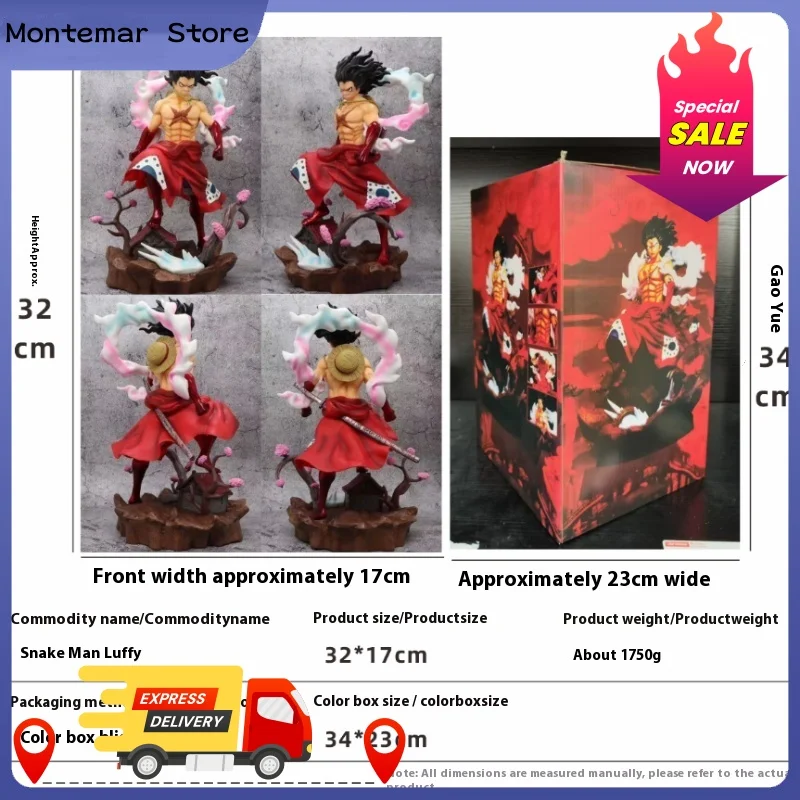 

Аниме One Piece Wano Luffy Gear Fourth Snakeman Battle Statue ПВХ Фигурка Коллекционная Модель Кимоно Луффи Фигурка Игрушки Кукла