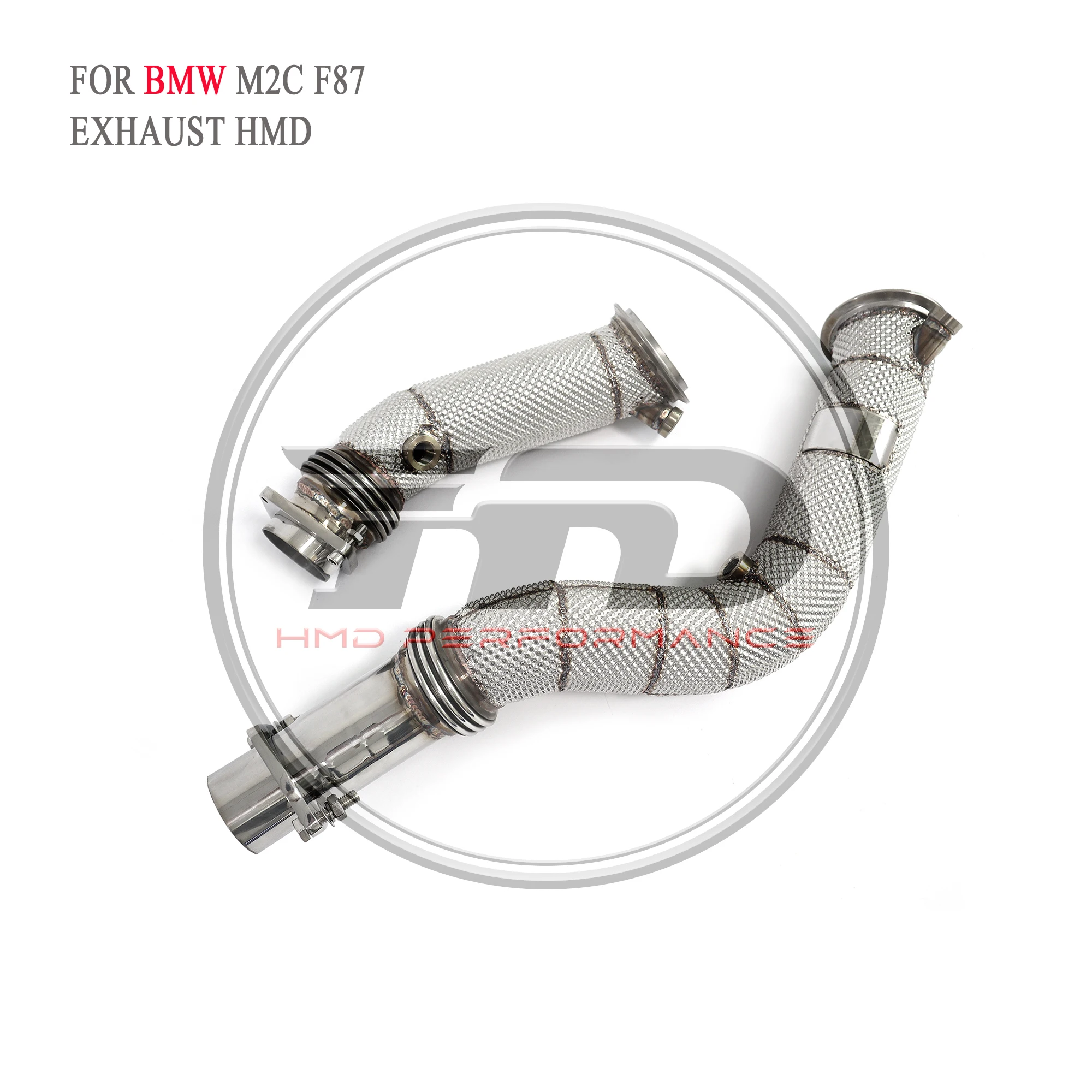 

HMD Exhaust System High Flow Downpipe for BMW M2 M2C F87 G87 With Heat Shield Competition Racing Pipe