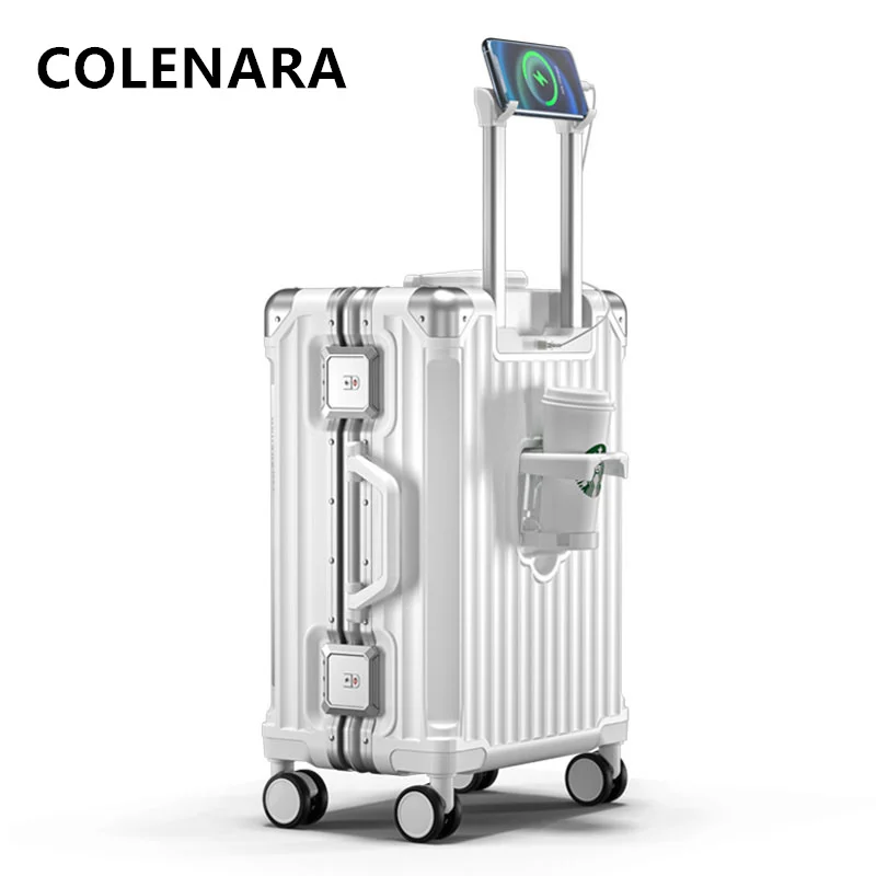 COLENARA-Valise de Voyage de 20 ans, Boîte d\'Embarquement, 22, 24, 26 Pouces, Cadre en Aluminium de Grande Capacité, Sacs à Roulettes