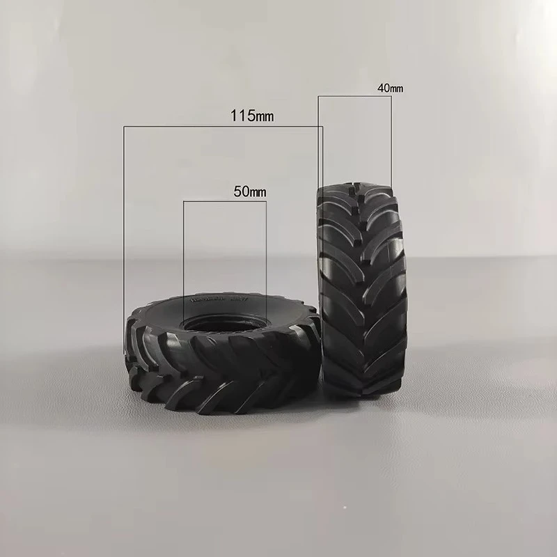 2Pcs 1.9 Inch Rubber Crawler Wheels, 1/10 RC Car Upgrade Parts, Compatible with Traxxas TRX4 AXIAL SCX10 RC4WD D90 G500 VS4