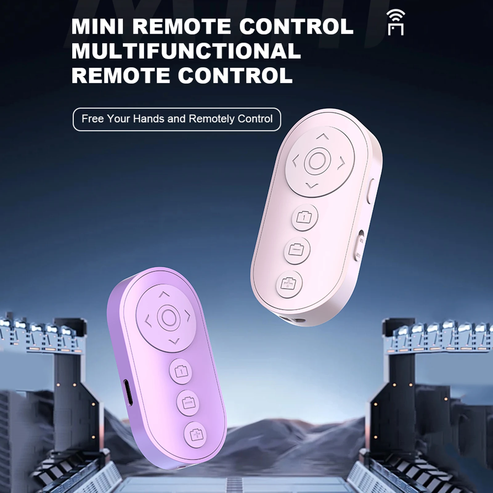Wireless Camera Remote Control with Zoom BT Camera Remote Shutter Page Turner Clicker for Photo and Vlogging