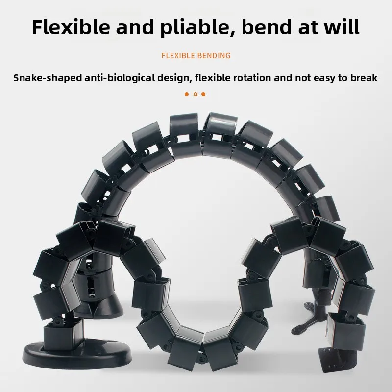 Wire Spine Cable Sleeve Under Desk Cable Tray Wire Management Workstation Snake Wire Organizer Management Cleaning Pipe Conduit