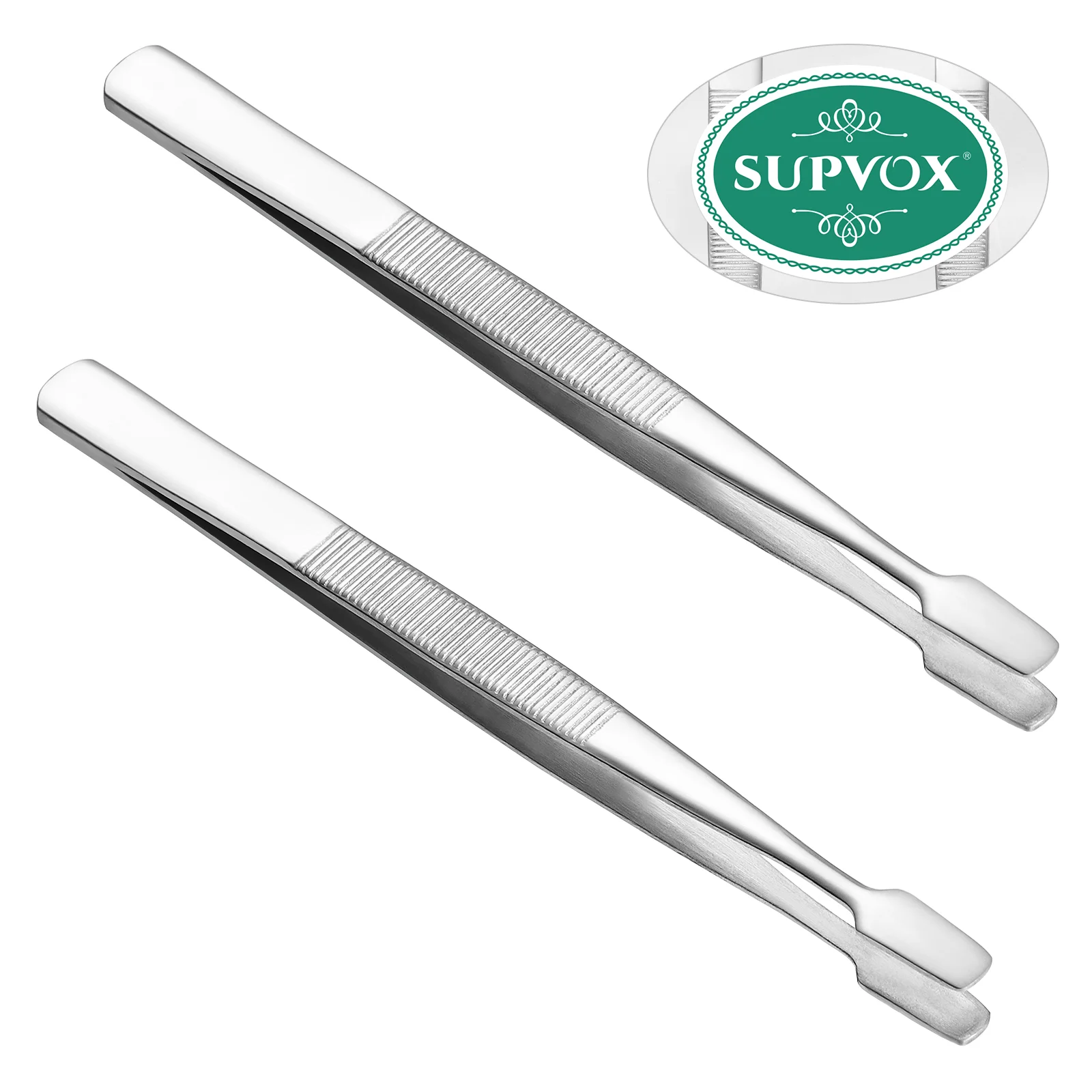 Make up Professional Tweezers Flat Tip Stamp Collector Forceps Postage Collection