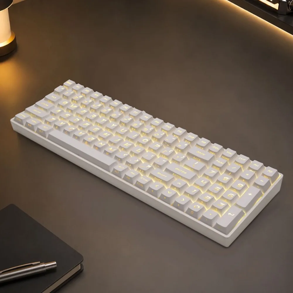 ZuoHe ZH100 Frost Cold Theme Mechanical Keyboard Tri-Mode Wireless Hot Swap RGB PBT Keycaps Long Battery Life Gaming Accessories