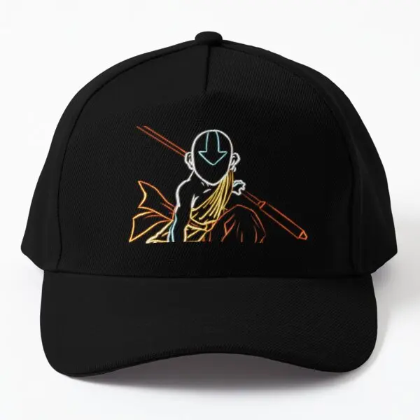 Neon Aang The Last Airbender  Baseball Cap Hat Outdoor Sport Spring  Sun Boys Solid Color Snapback Summer Mens Women Casquette