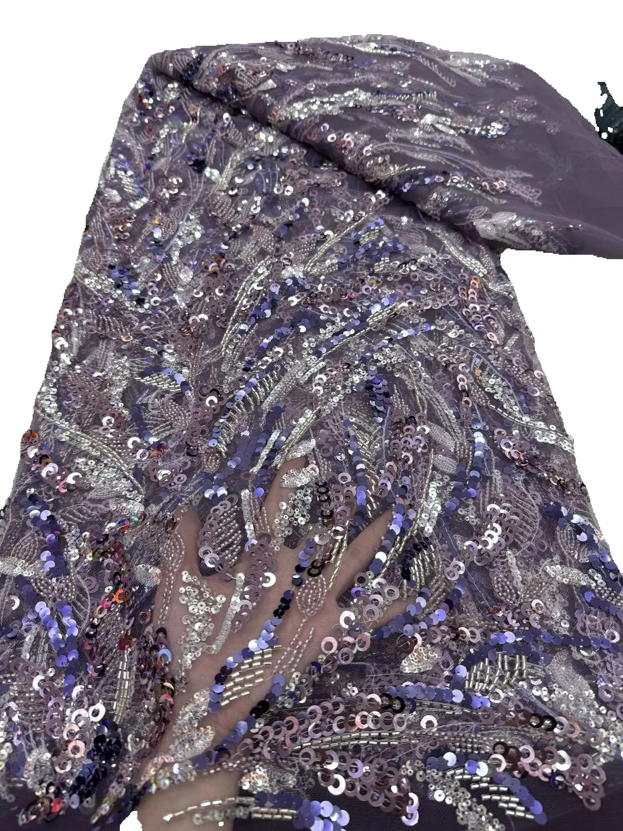 

Роскошная африканская сетчатая кружевная ткань с блестками, для шитья, одежды, бисера, тюля, свадебных платьев, вышивки, ткани по метрам, 5 ярдов