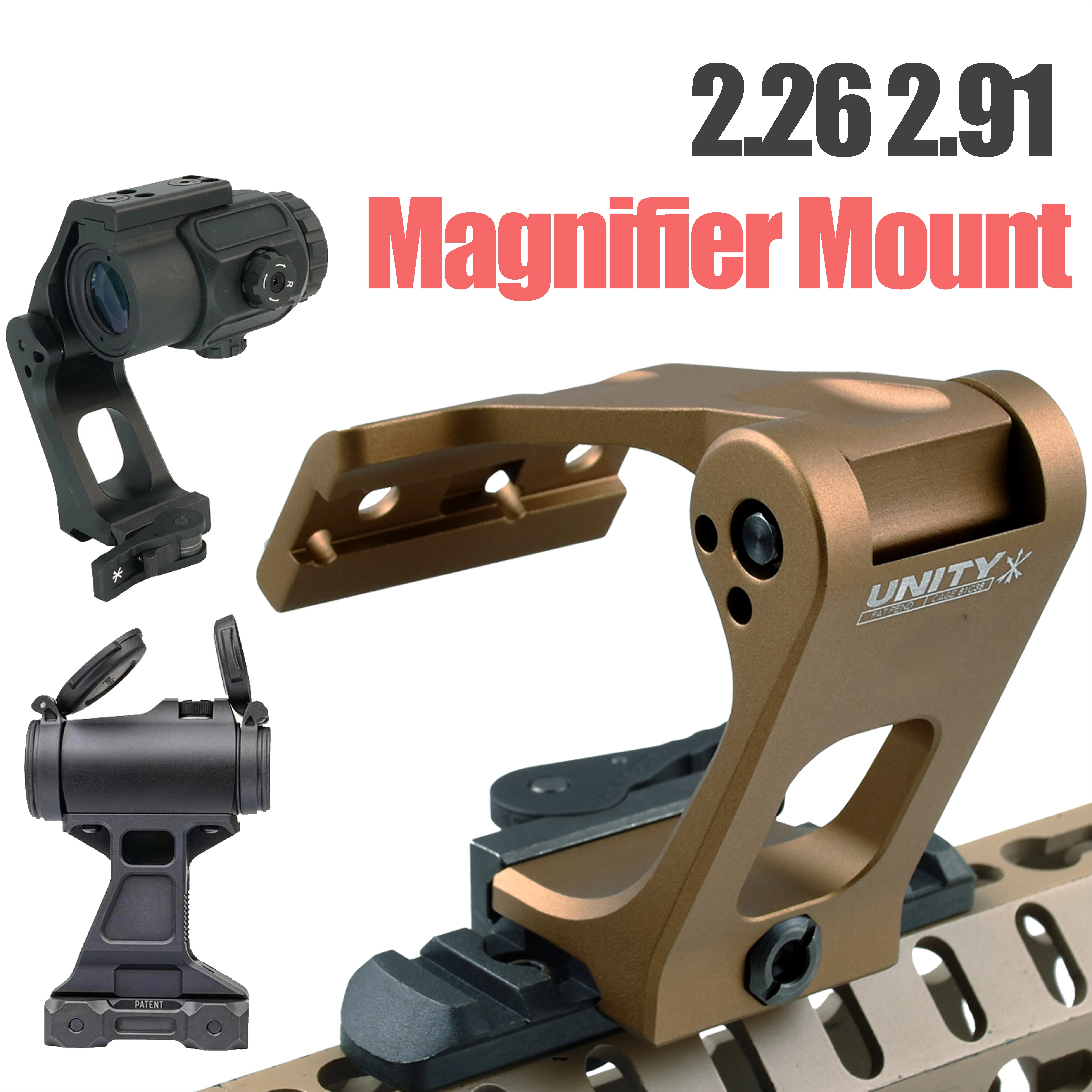 Tactical Mount FAST FTC OMNI Magnifier Riser 2.26 2.91 Scope Sight Folding Unity Fit Eotech G33 G43 G45 3X Airsoft