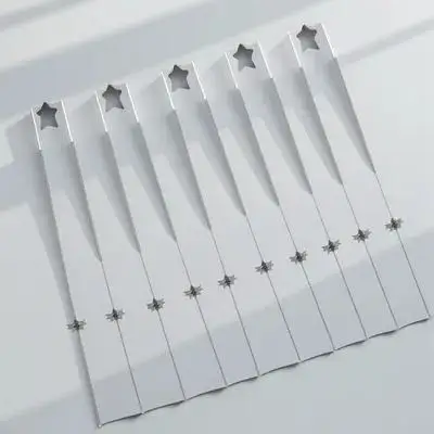 

10 Pcs Stick Gear Barbecue Sign Charcoal Bbq Grill Sticks Stainless Steel Kebabs Silver