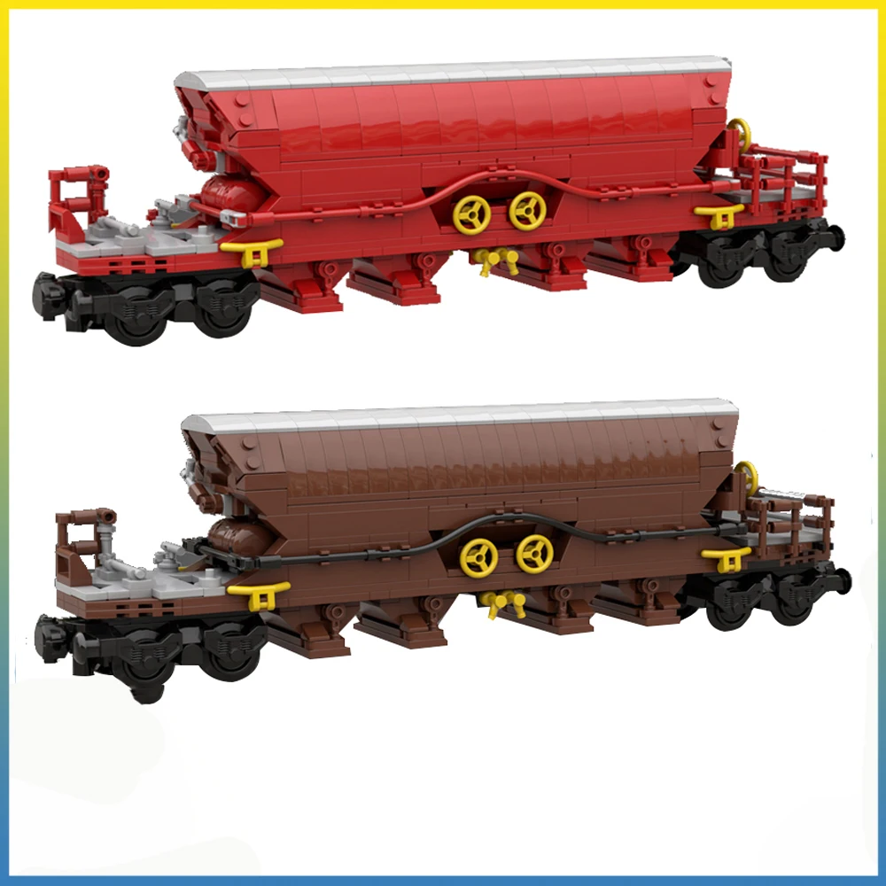 

НОВЫЙ MOC городской промышленный 4-осевой бункер-фургон грузовой поезд модель автомобиля DIY творческие идеи детские игрушки подарок на день рождения технологические блоки