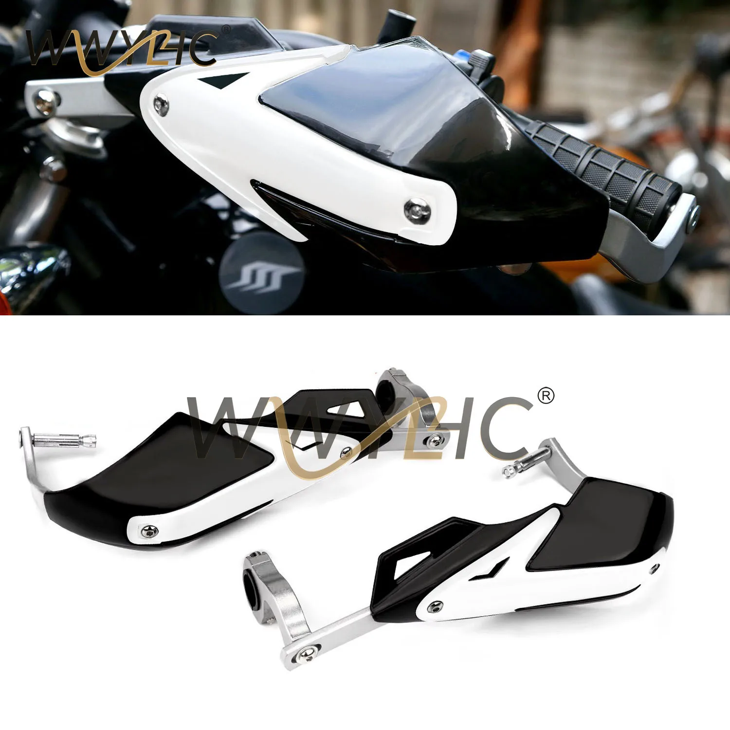 オフロードバイク改造アクセサリー-落下防止アルミ合金ハンドルバーガード、ブレーキレバー保護カバー、ボウガード